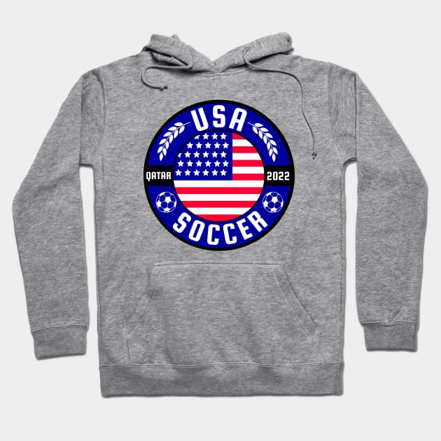 USA Qatar 2022 Hoodie by footballomatic